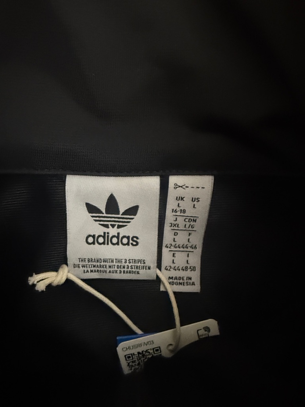 adidas Originals Women’s Black Track Jacket with White Stripes and Trefoil - Picture 10 of 16